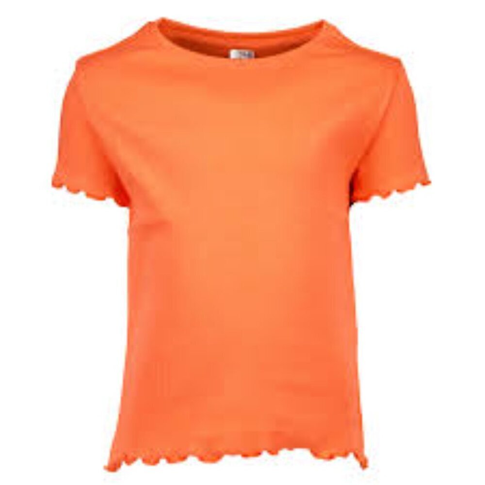 Bright Orange Ribbed Tee